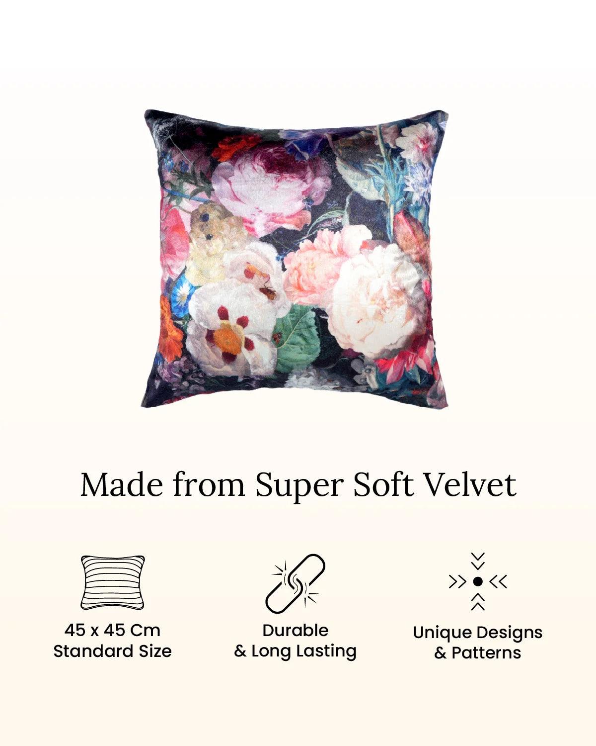 18X18 inch Purple floral cushion covers | Set of 2