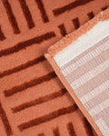 Aura Striped Grid Rust Carpet