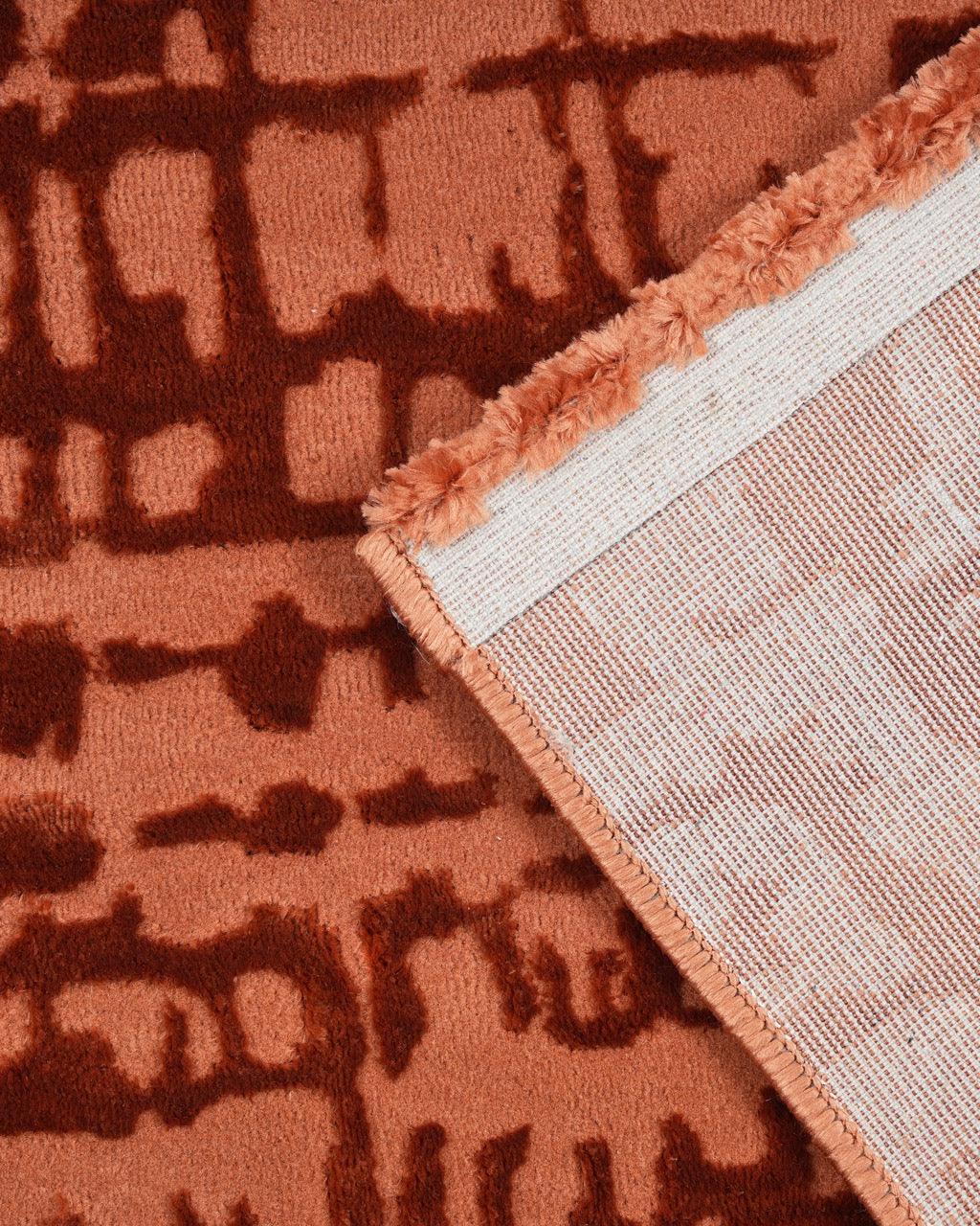 Aura Carpet | Grid Abstract Rust