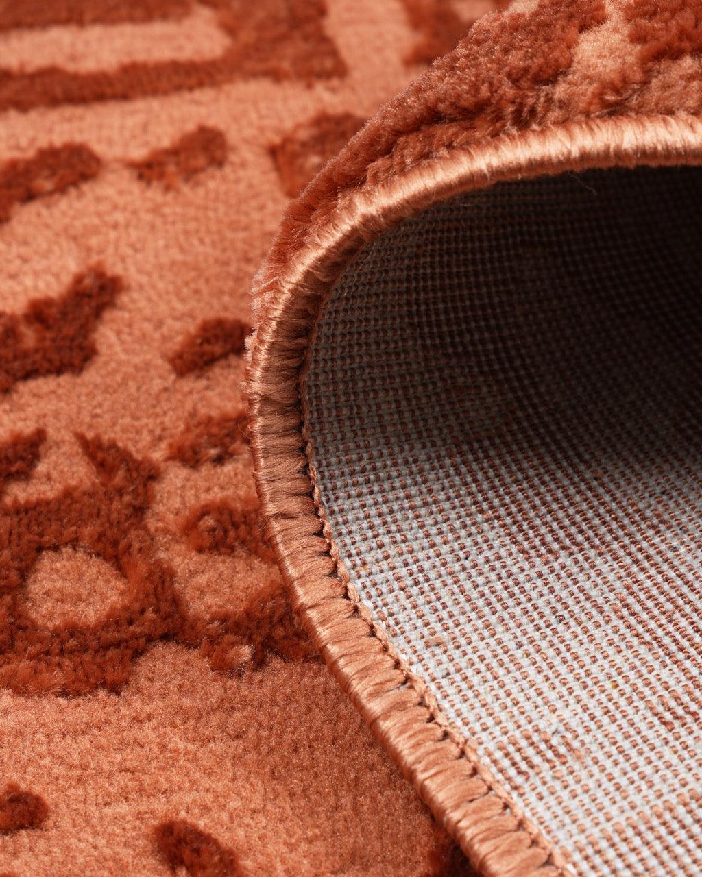Aura Carpet | Grid Abstract Rust