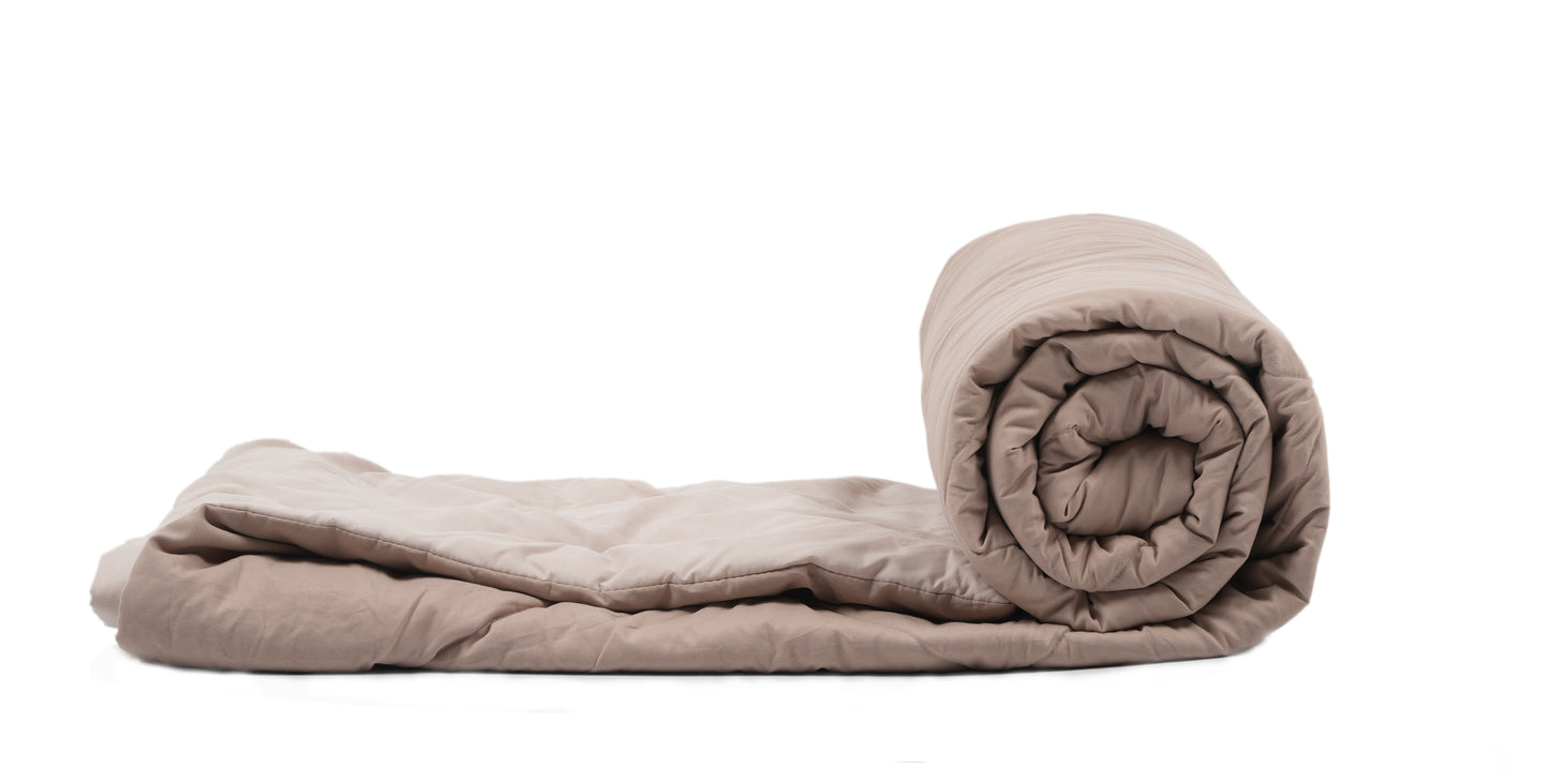 Amelia Reversible Comforter & AC Quilt |  Coco & Sand | Box Design