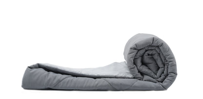 Amelia Reversible Comforter & AC Quilt | Ash Grey & Pearl Grey | Diamond Design