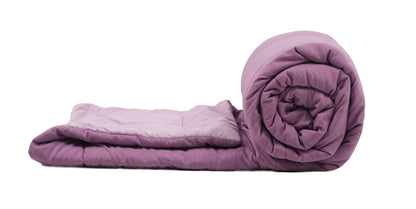 Amelia Reversible Comforter & AC Quilt |  Plum & Lilac | Diamond Design