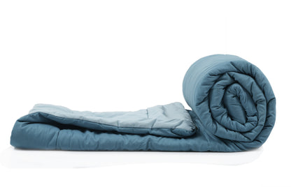 Amelia Reversible Comforter & AC Quilt |  Denim & Sky | Box Design