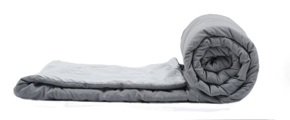 Amelia Reversible Comforter & AC Quilt | Ash Grey & Pearl Grey | Box Design