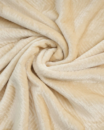Cuddle Double Bed Beige Blanket