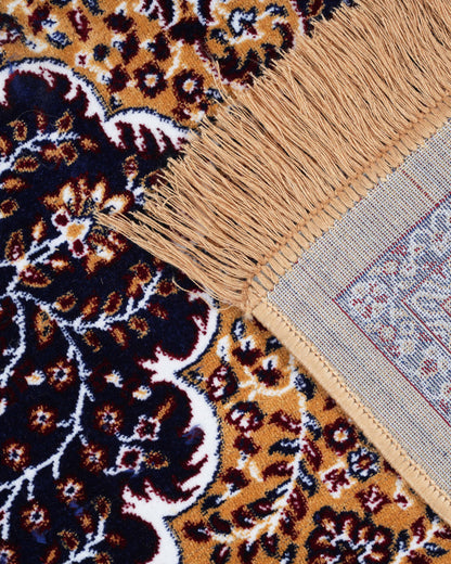 5X7 Ft Persian Legacy Carpet | Mustard Beige and Blue | 150 X 200 CM