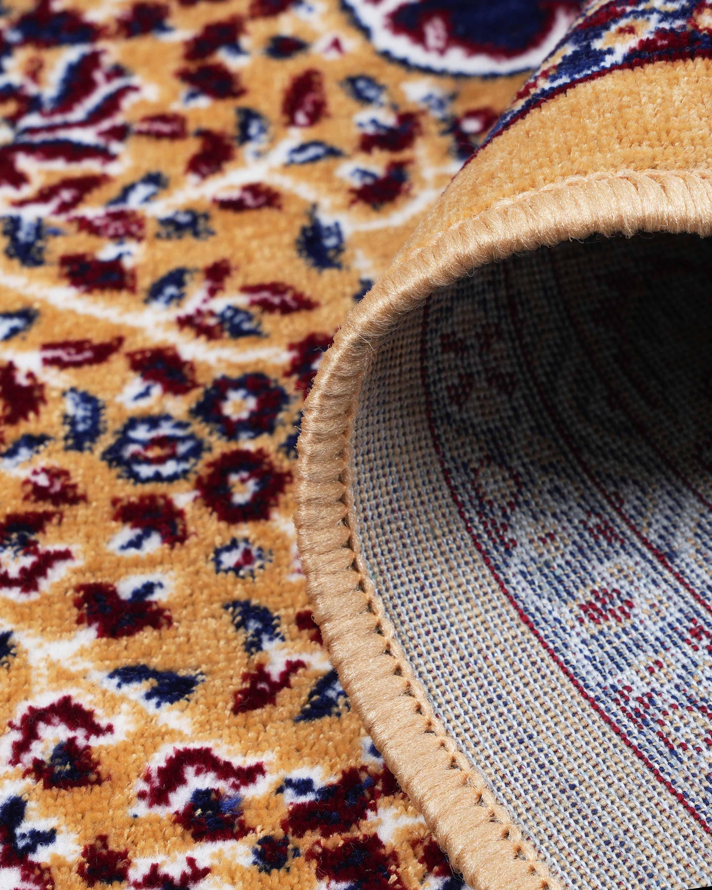 5X7 Ft Persian Legacy Carpet | Mustard Beige and Blue | 150 X 200 CM