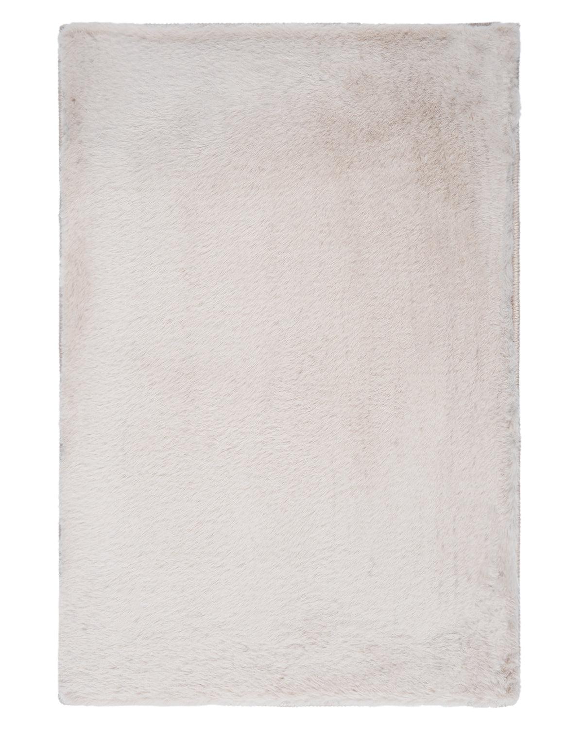 Solid Furry Beige Doormat (Set of 2)