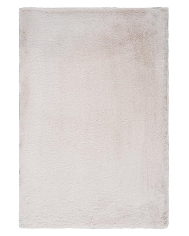 Solid Furry Beige Doormat (Set of 2)