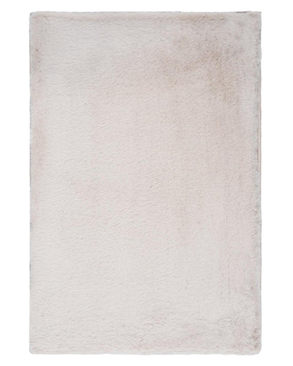 Solid Furry Beige Doormat (Set of 2)