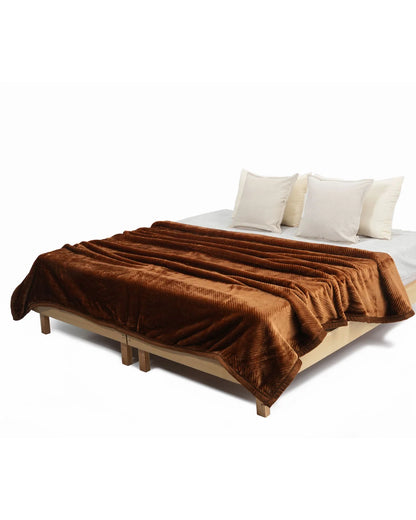 Cuddle Double Bed Brown Blanket