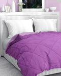 Amelia Reversible Comforter & AC Quilt |  Plum & Lilac | Diamond Design