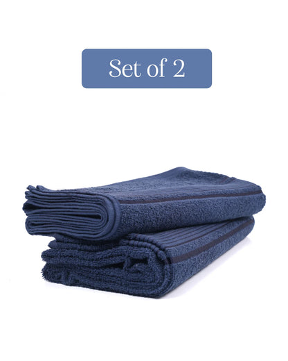 Set of 2 Breeze Bath Towel | Navy