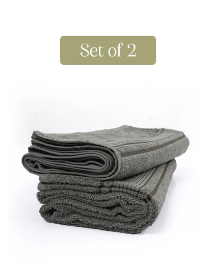 Set of 2 Breeze Bath Towel | Olive