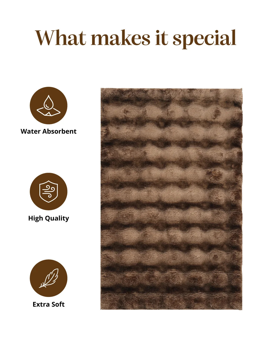 50x80 Cm | Cocoon Bathmat | Camel