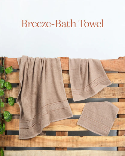 Set of 2 Breeze Bath Towel | Camel