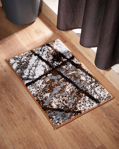 40X60 CM Diamond Doormat | Abstract Brown Grey