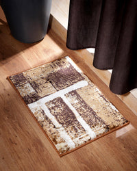 40X60 CM Diamond Doormat | Abstract Block Rust