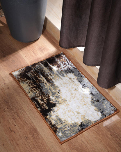 40X60 CM Diamond Doormat | Brown, Beige, Grey Splatter