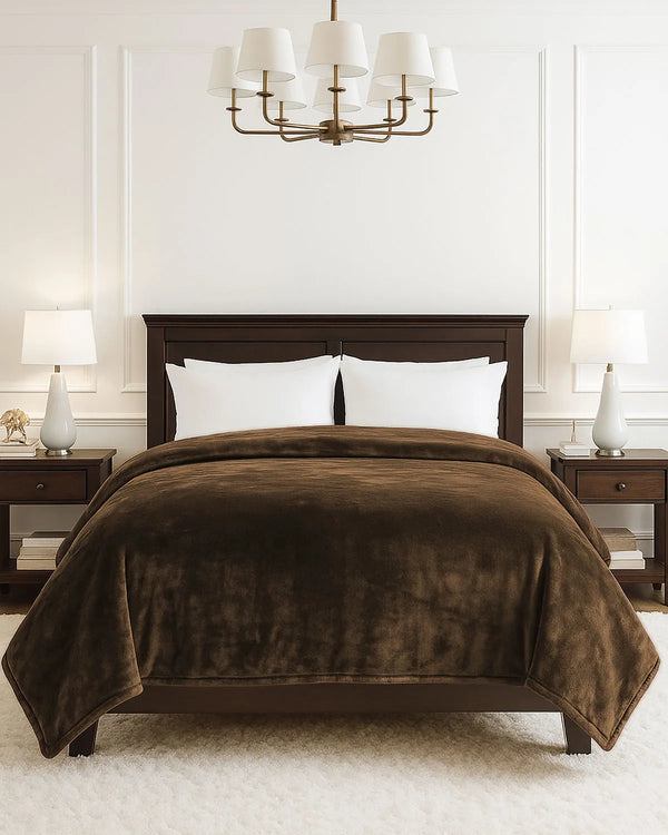 Cosmo AC Blanket | Mocha Glow | Flano Fabric