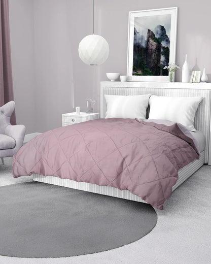 Amelia Reversible Comforter & AC Quilt |  Mocha & Vanilla | Diamond Design