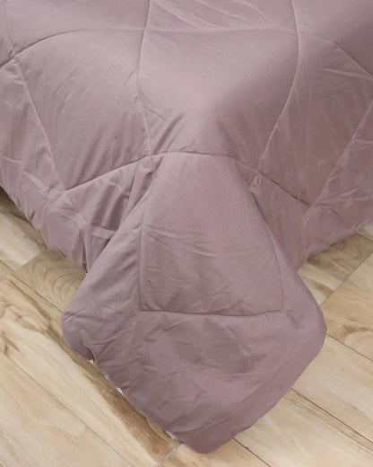 Amelia Reversible Comforter & AC Quilt |  Mocha & Vanilla | Diamond Design