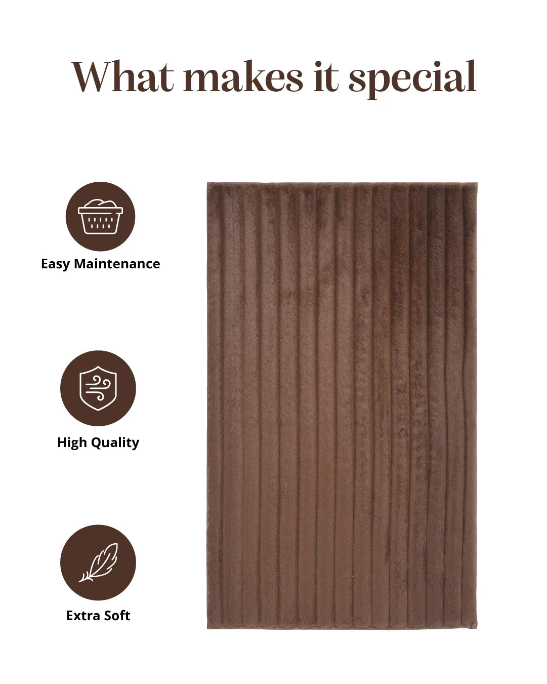 50X80 CM | Pencil Bathmat | Brown