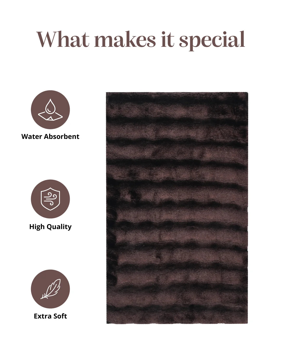 50x80 Cm | Cocoon Bathmat | Coffee