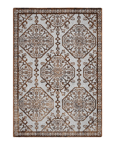 Mystic Grey and Brown Medallion Carpet