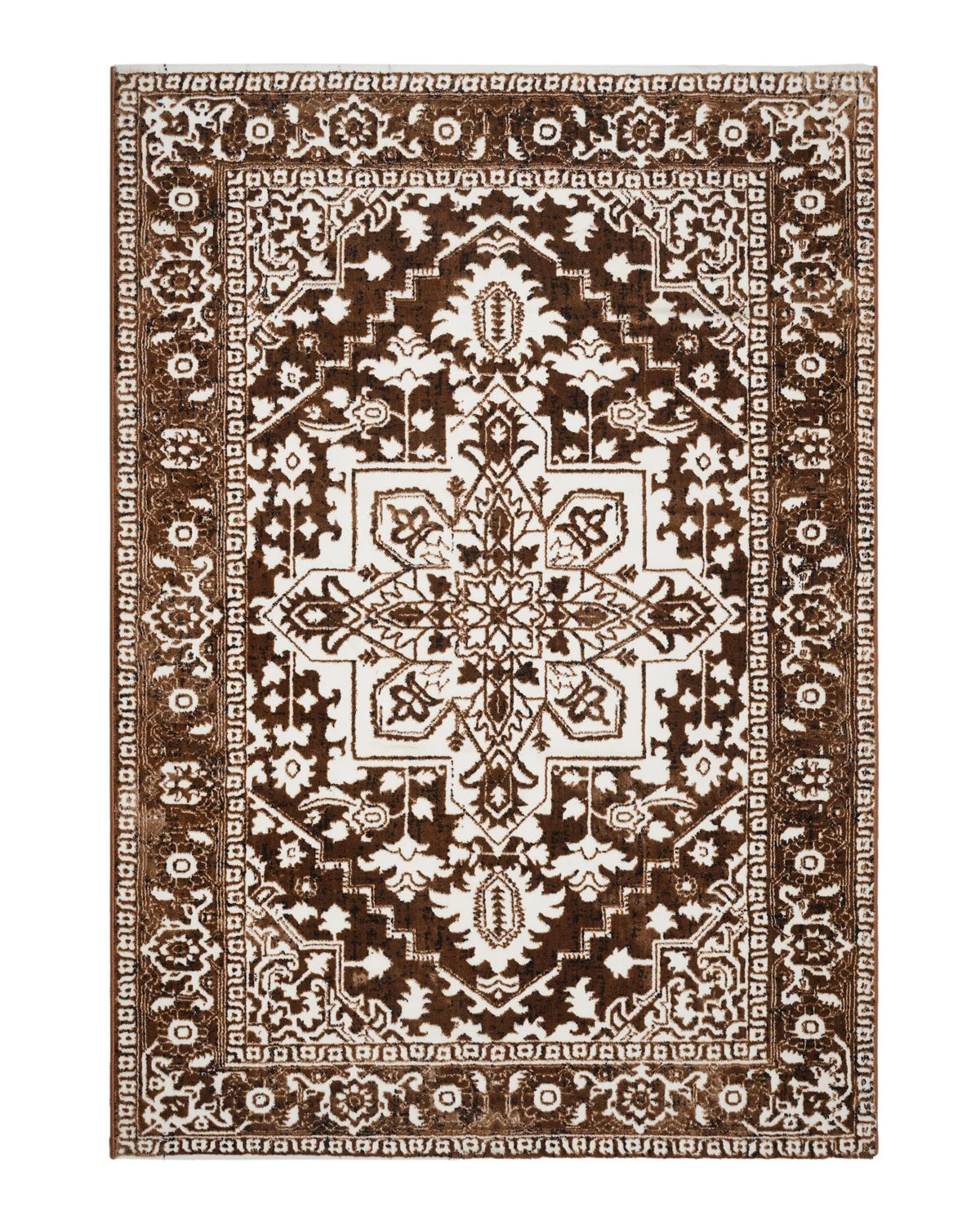 Mystic Gold and Brown Medallion Carpet