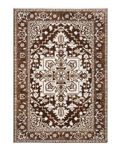 Mystic Gold and Brown Medallion Carpet