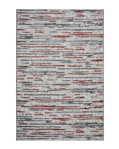 Mystic Grey and Rust Stripes Carpet
