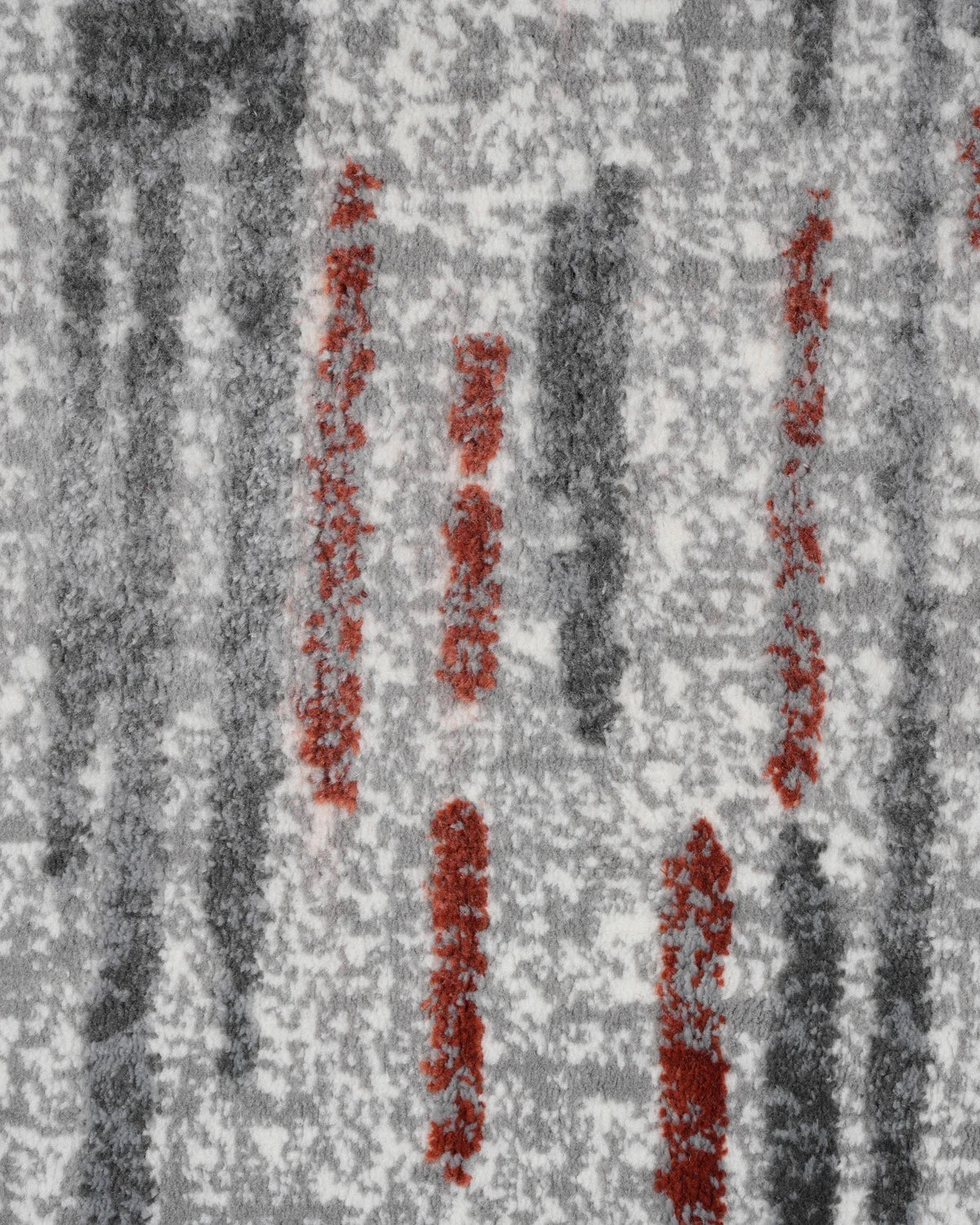 Mystic Grey and Rust Stripes Carpet