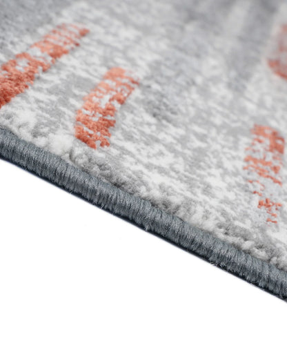 Mystic Grey and Rust Stripes Carpet