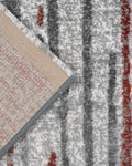 Mystic Grey and Rust Stripes Carpet