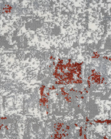 Mystic Grey and Rust Distressed Carpet