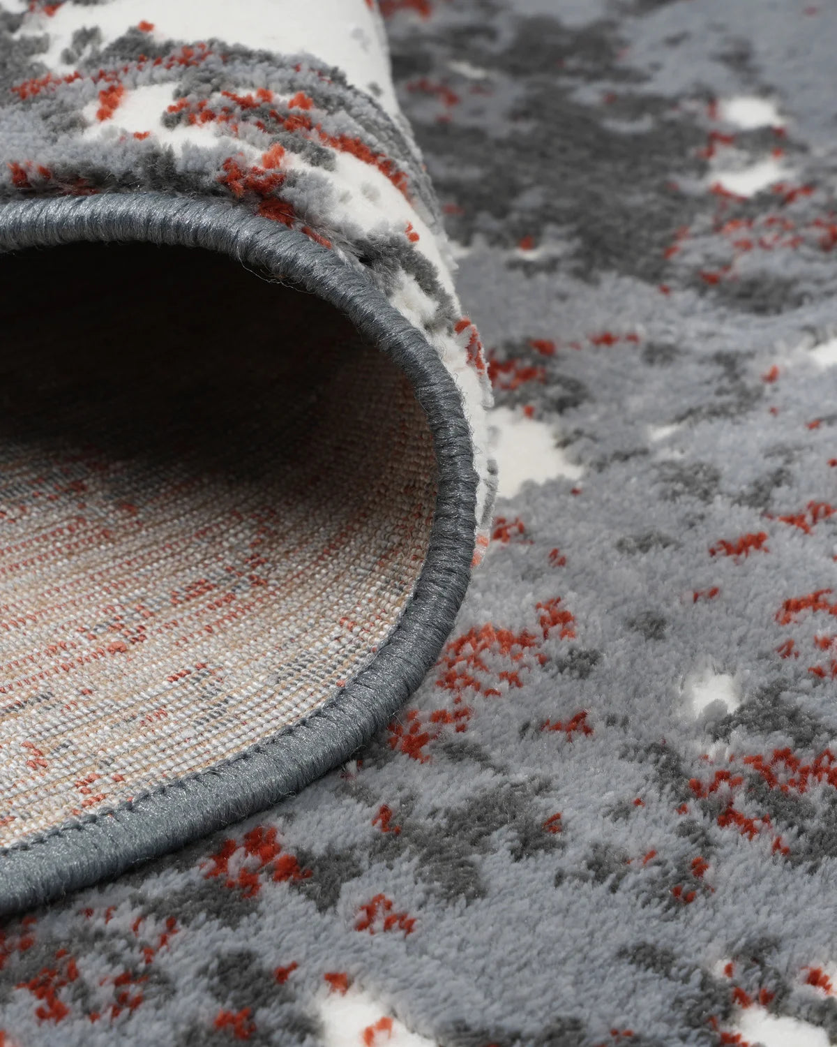 Mystic Grey, Black and Rust Carpet