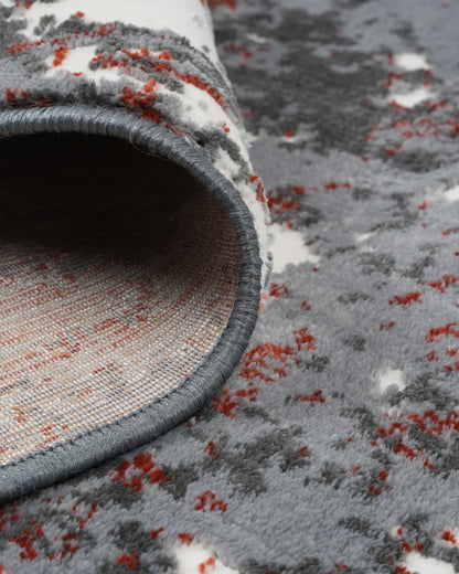Mystic Grey, Black and Rust Carpet