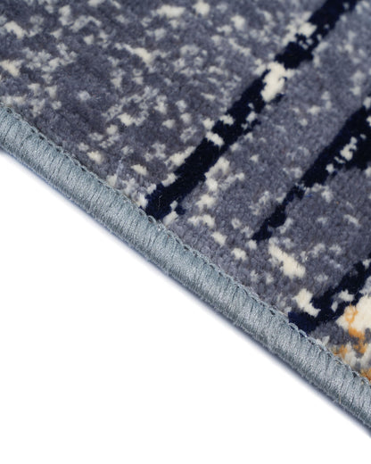 Silvora Rug | Grey, Blue & Maroon | Modern Art