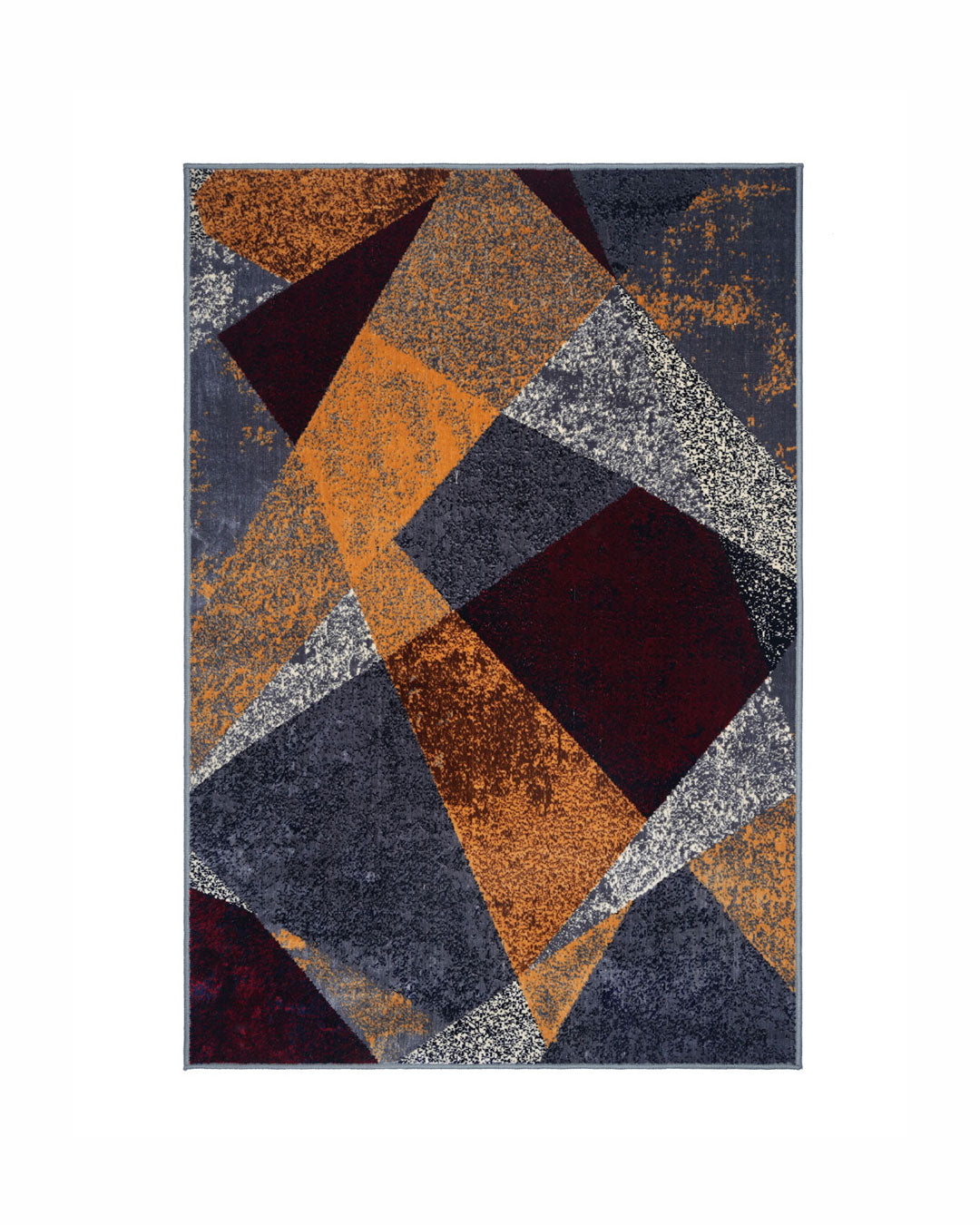 Silvora Multi Abstract Rug | Grey, Blue & Maroon