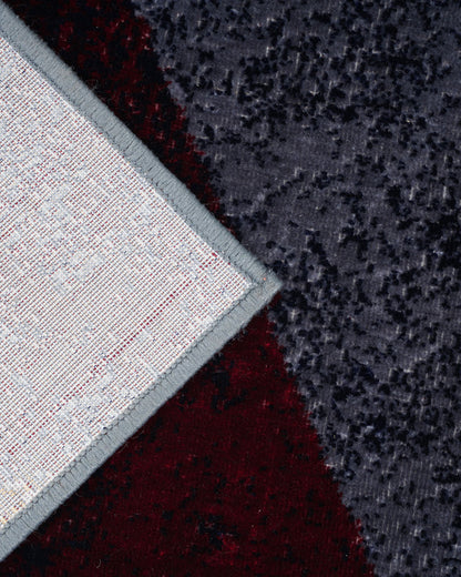 Silvora Multi Abstract Rug | Grey, Blue & Maroon