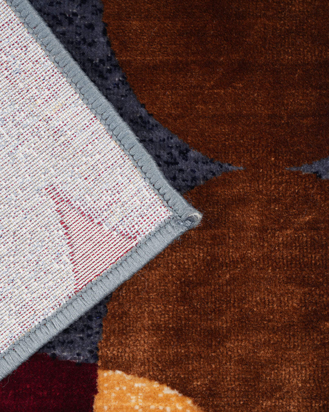 Silvora Rug | Grey, Ivory, Maroon & Gold