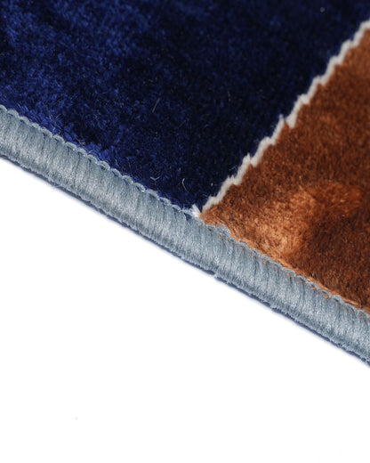 Silvora Modern Abstract Rug | Grey, Blue & Maroon