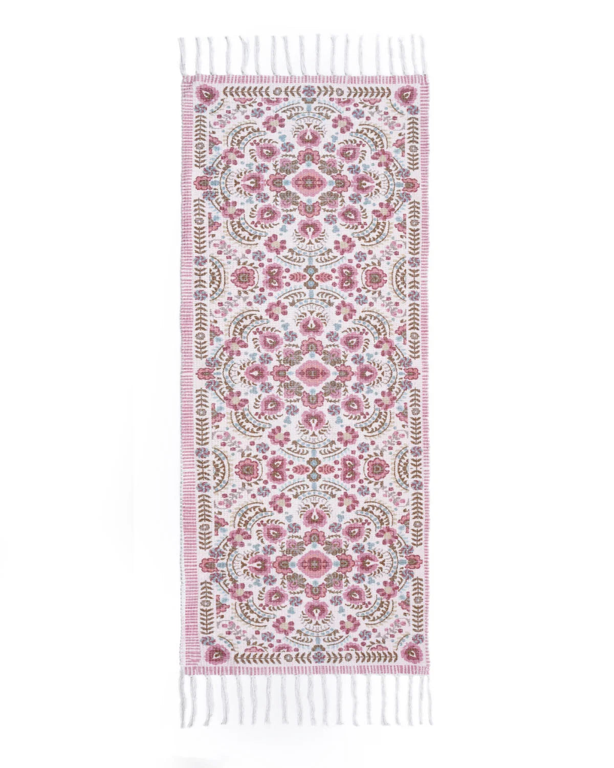 Plush Chenille Rug | Pink & Ivory