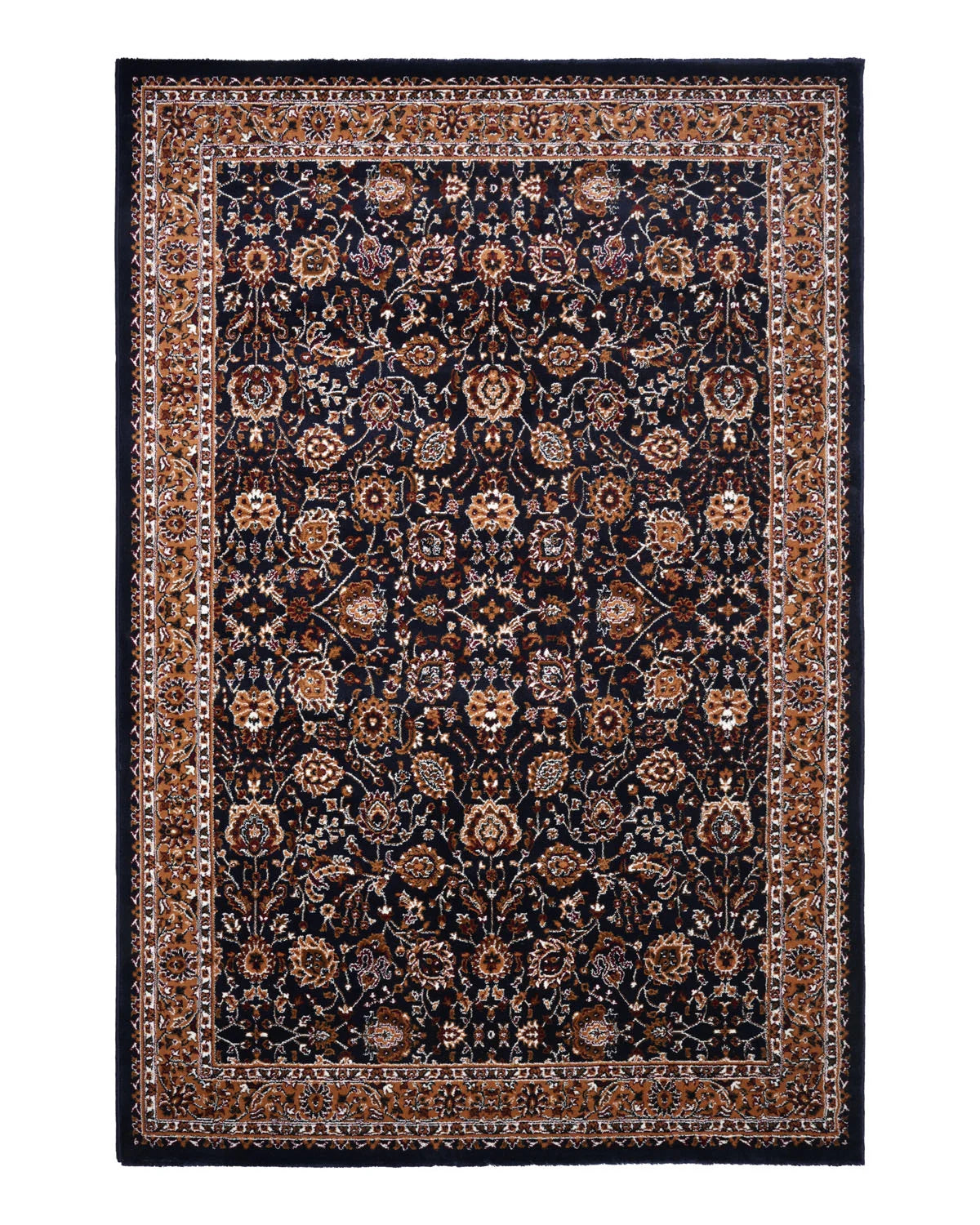 Royal Floral Vine Navy Carpet
