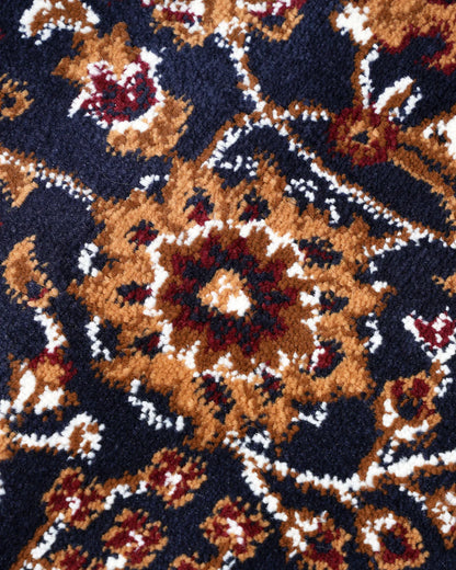 Royal Floral Vine Navy Carpet