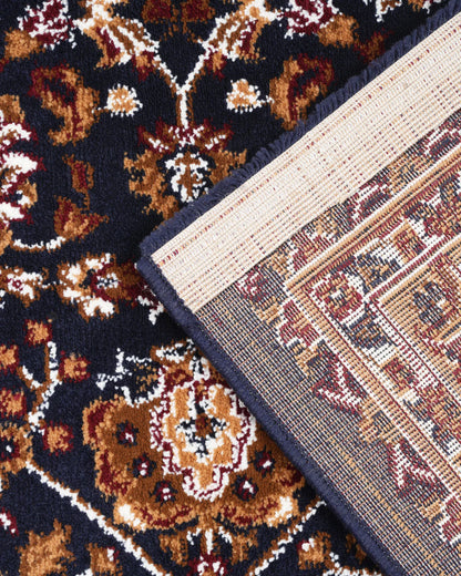 Royal Floral Vine Navy Carpet