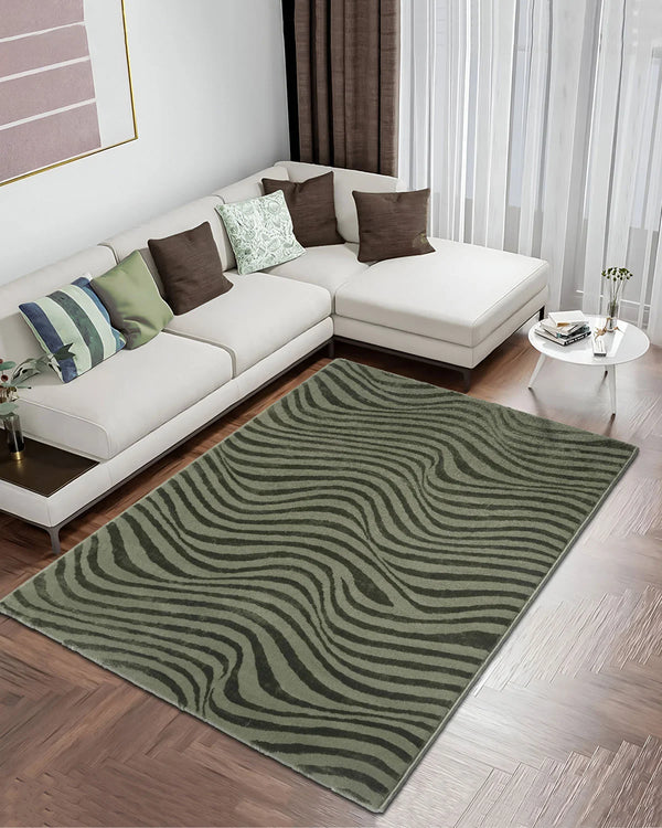 Aura Carpet | Green Zebra
