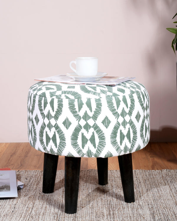 Green Printed stool